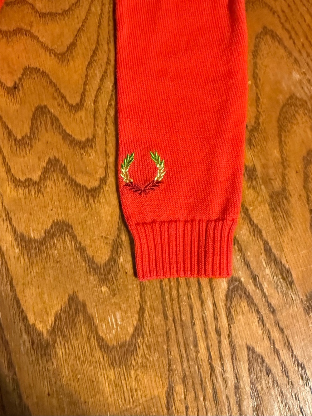 Bella Freud x Fred Perry “English Boy” Wool Sweater in Red Sz 4 *FLAWED* - Picture 10 of 15